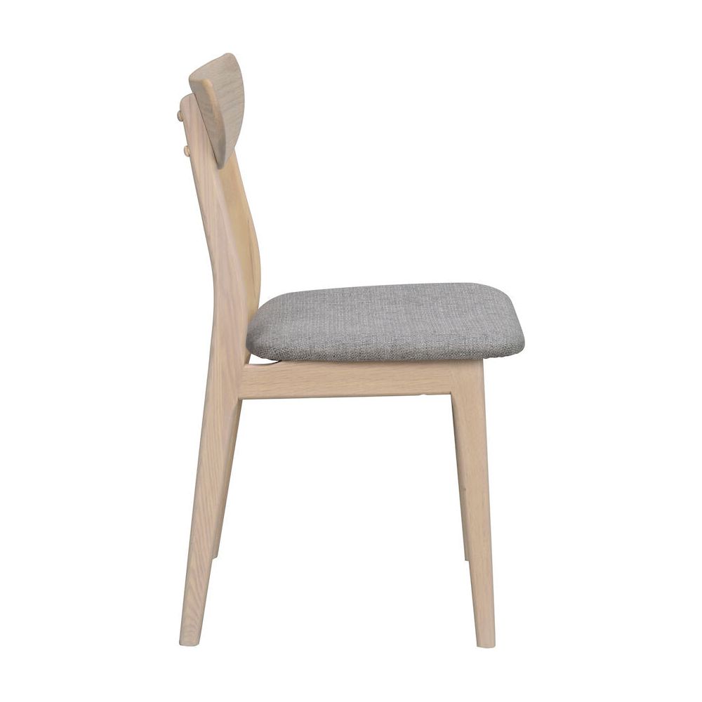 RODHAM Esszimmerstuhl Weiß pigmentiert/hellgrau 44x51x82cm - ZEN ZONE