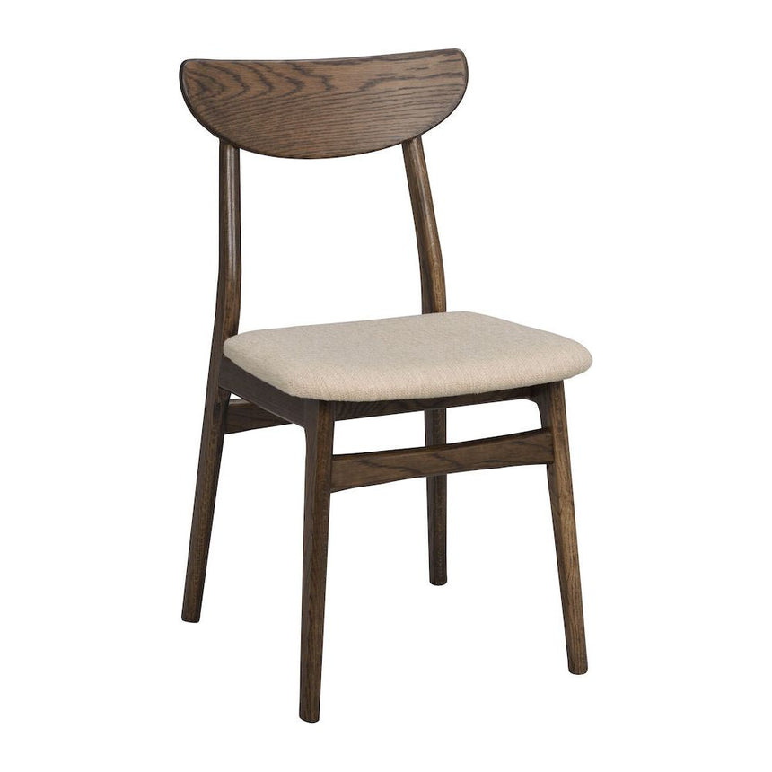 RODHAM Esszimmerstuhl Braun/Beige 44x51x82cm - ZEN ZONE