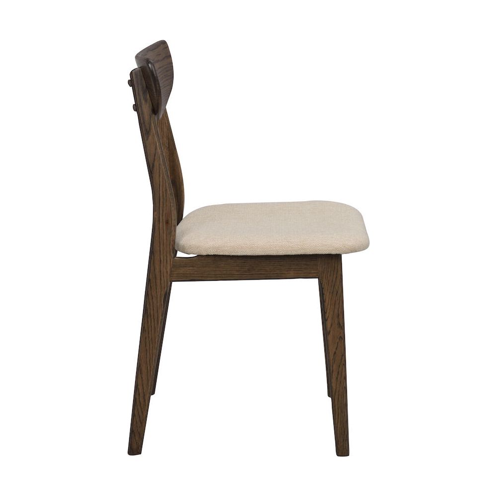 RODHAM Esszimmerstuhl Braun/Beige 44x51x82cm - ZEN ZONE