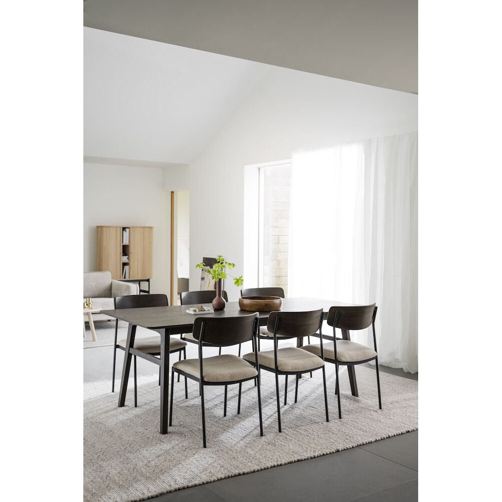 MAYMONT Esszimmerstuhl Braun/hellbeige/schwarz 50x53x83cm - ZEN ZONE