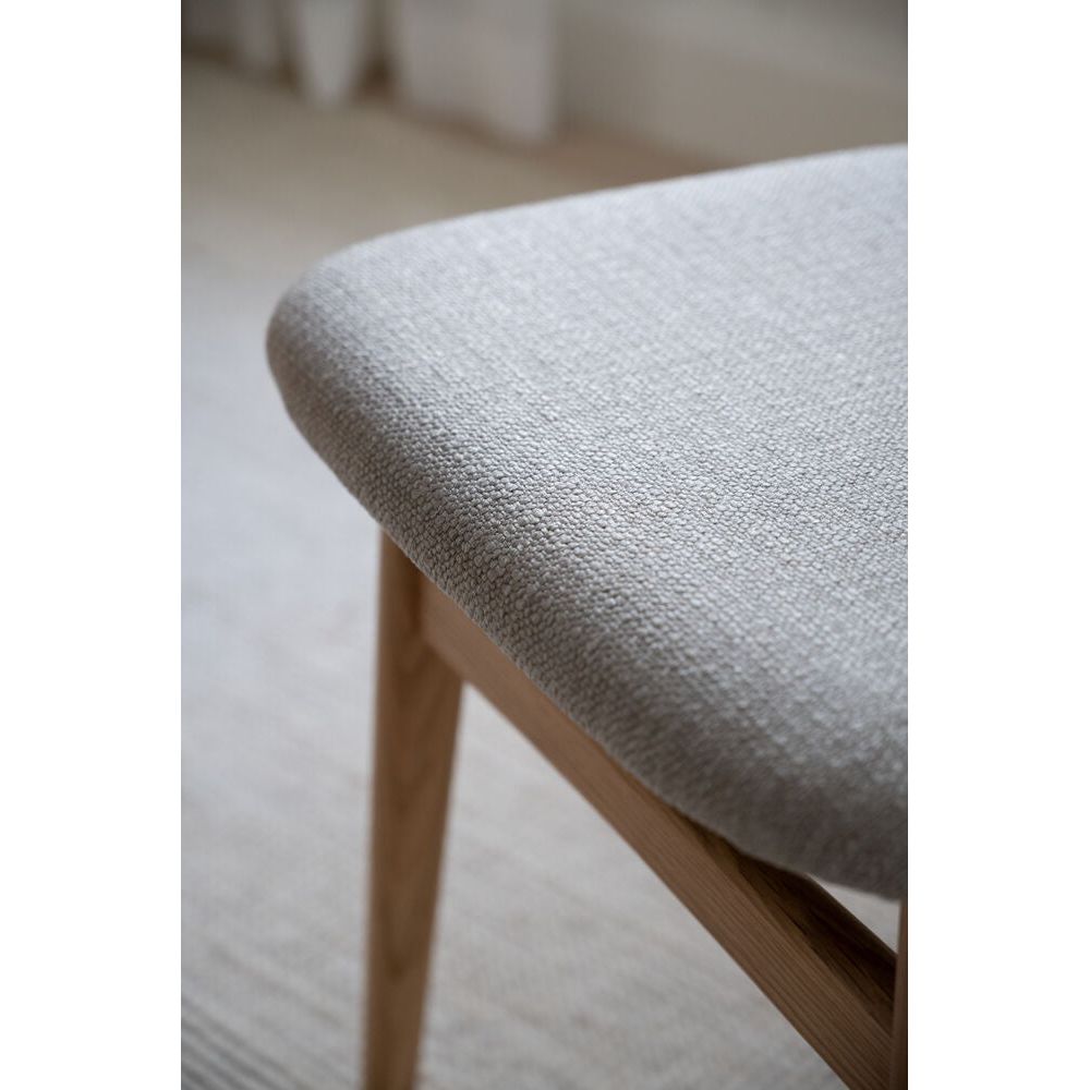 RODHAM Essstuhl Eiche/Graubeige 44x51x82cm - ZEN ZONE Furniture