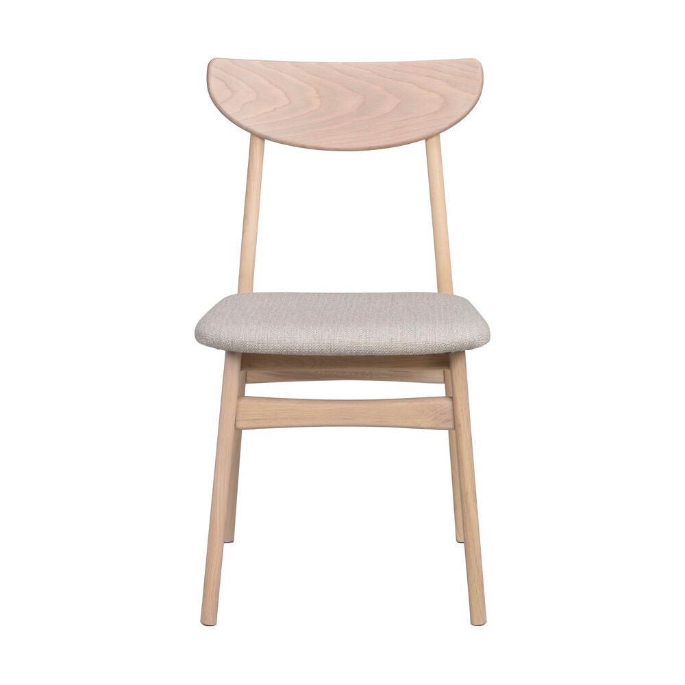 RODHAM Essstuhl Weiß pigmentiert/Graubeige 44x51x82cm - ZEN ZONE Furniture