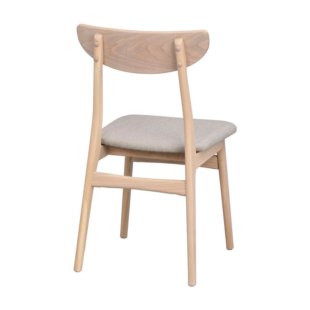 RODHAM Essstuhl Weiß pigmentiert/Graubeige 44x51x82cm - ZEN ZONE Furniture