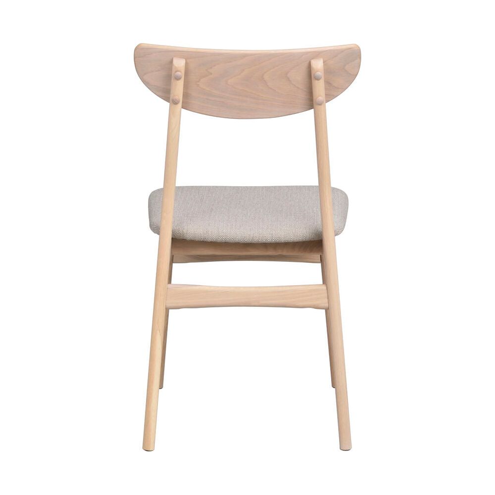 RODHAM Essstuhl Weiß pigmentiert/Graubeige 44x51x82cm - ZEN ZONE Furniture