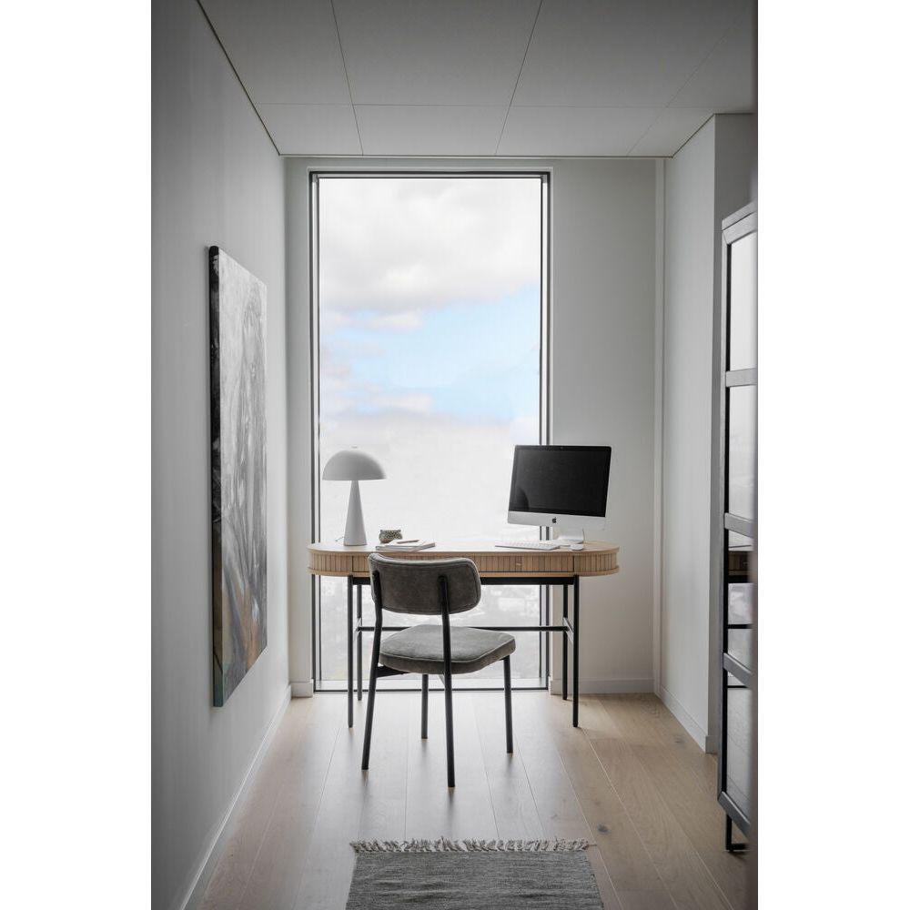 PAISLEY Esszimmerstuhl Graubraun/Schwarz 49x53x82cm - ZEN ZONE