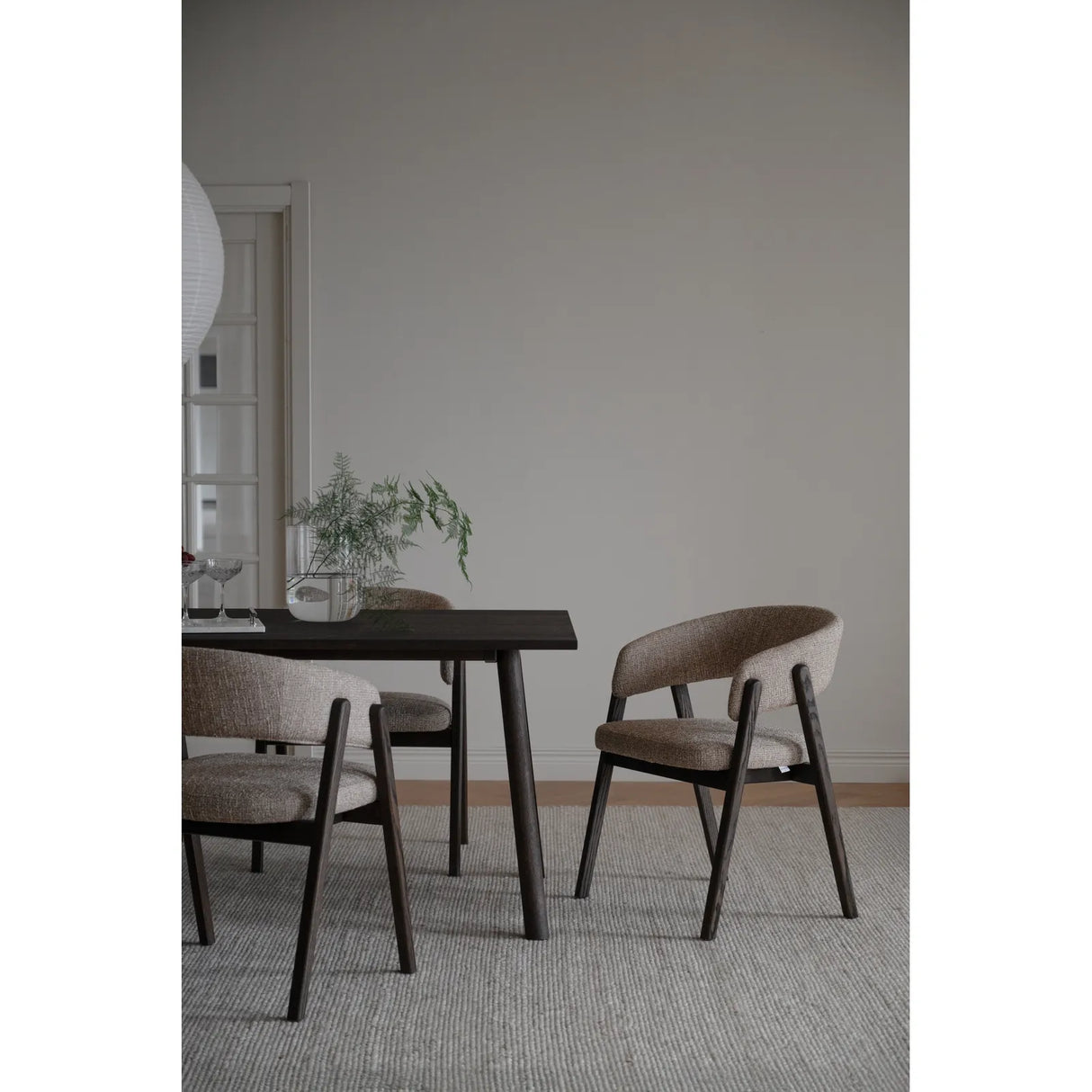 BARNABY Essstuhl aus Eiche und Stoff, 2er-Pack - ZEN ZONE Furniture