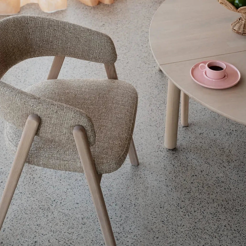 BARNABY Essstuhl aus Eiche und Stoff, 2er-Pack - ZEN ZONE Furniture