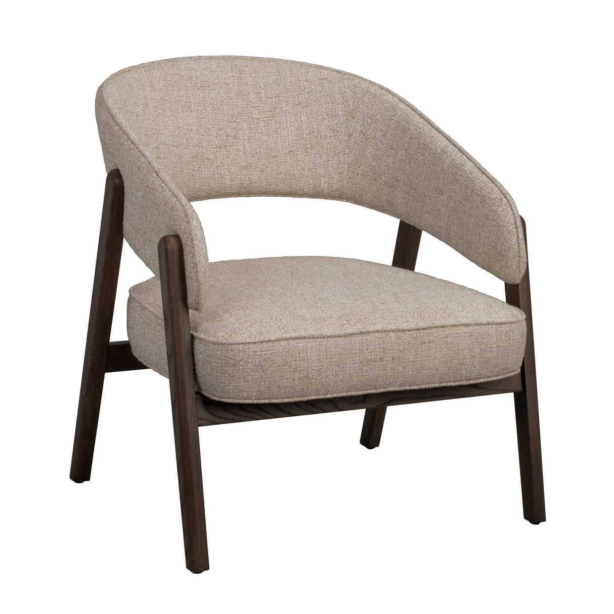 BARNABY Loungesessel aus Eiche und Stoff, 69x70x75 cm - ZEN ZONE Furniture