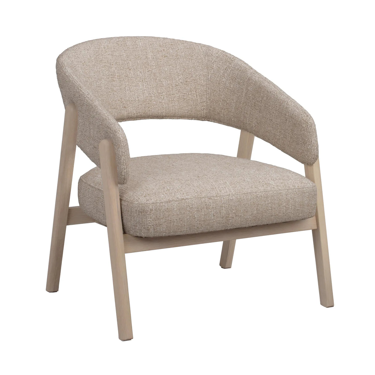 BARNABY Loungesessel aus Eiche und Stoff, 69x70x75 cm - ZEN ZONE Furniture