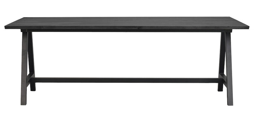 CARRADALE Esstisch Schwarz A-Beine 220x100x75cm - ZEN ZONE