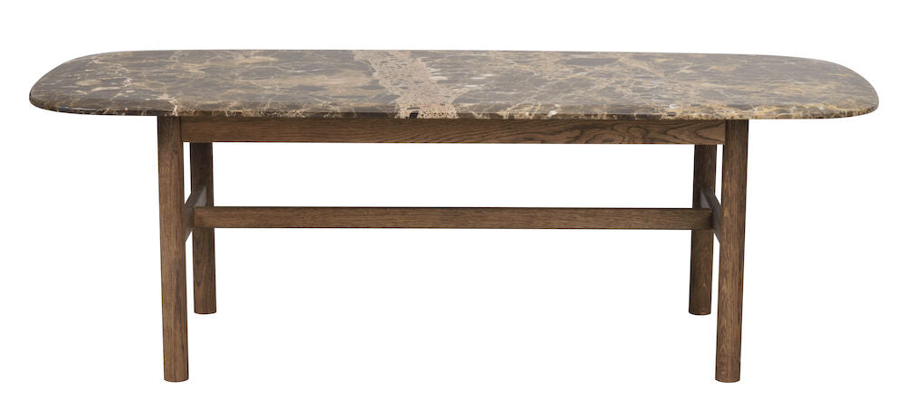 HAMMOND Couchtisch Marmor Braun 135x62x45cm - ZEN ZONE Furniture