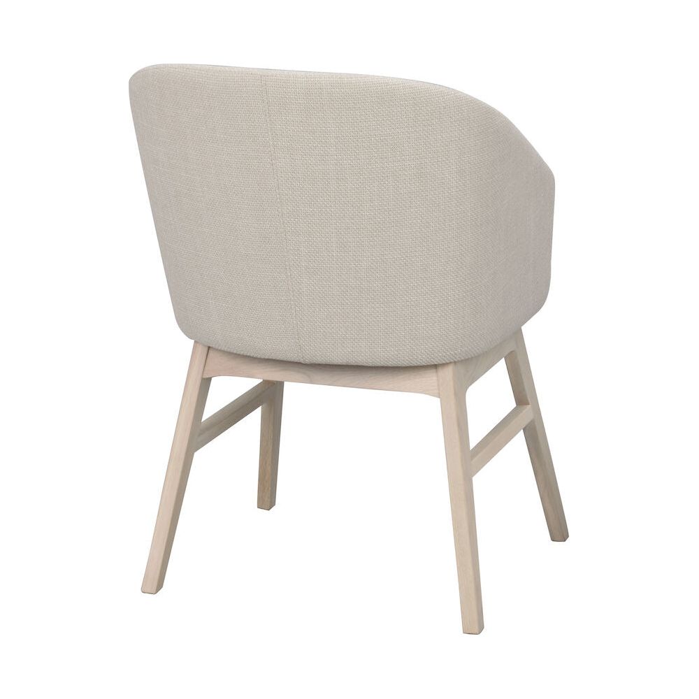 WINDHAM Esszimmerstuhl Beige/weiß pigmentiert 57x62x80cm - ZEN ZONE