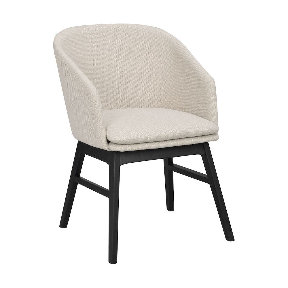 WINDHAM Esszimmerstuhl Beige/schwarz 57x62x80cm - ZEN ZONE