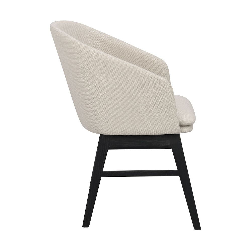 WINDHAM Esszimmerstuhl Beige/schwarz 57x62x80cm - ZEN ZONE