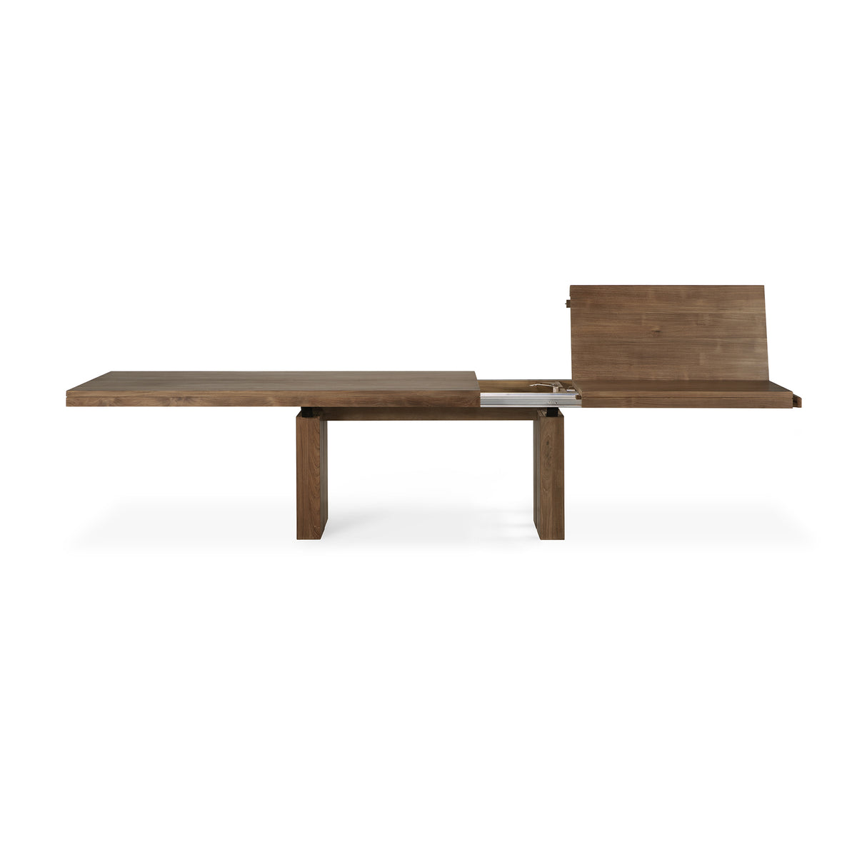 Double ausziehbarer Esstisch - Teak - rechteckig - 200/300 x 100 x 76 cm - ZEN ZONE