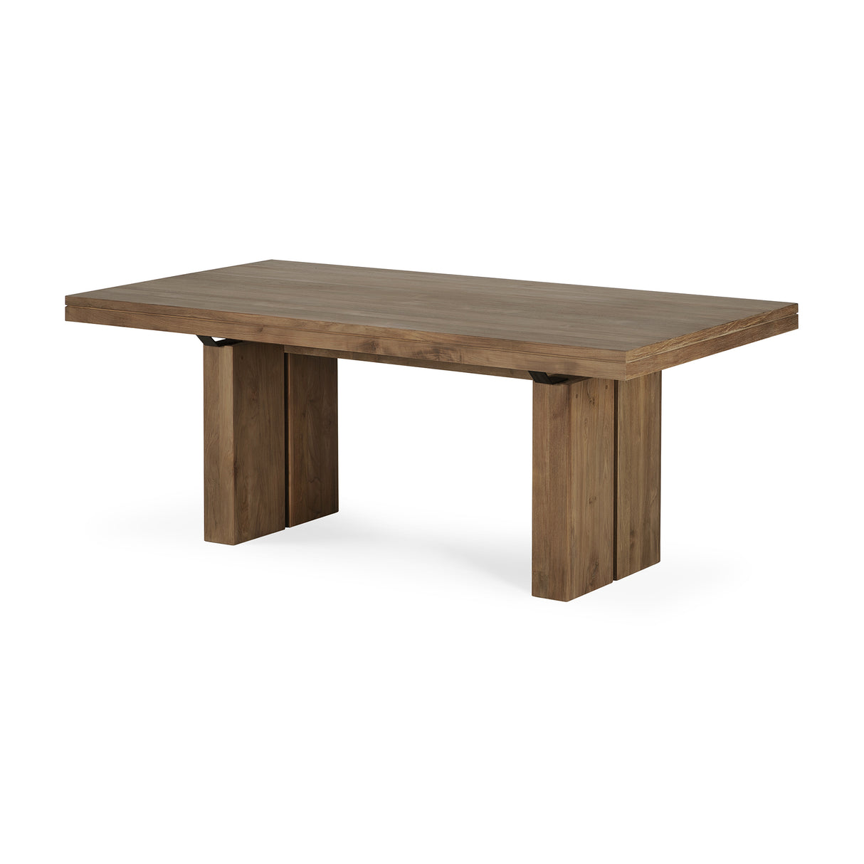 Double ausziehbarer Esstisch - Teak - rechteckig - 200/300 x 100 x 76 cm - ZEN ZONE