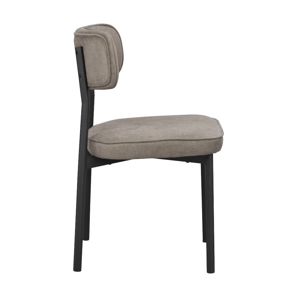 PAISLEY Esszimmerstuhl Graubraun/Schwarz 49x53x82cm - ZEN ZONE