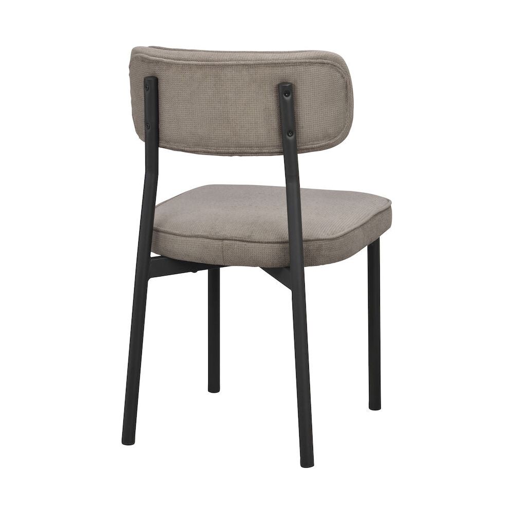 PAISLEY Esszimmerstuhl Graubraun/Schwarz 49x53x82cm - ZEN ZONE