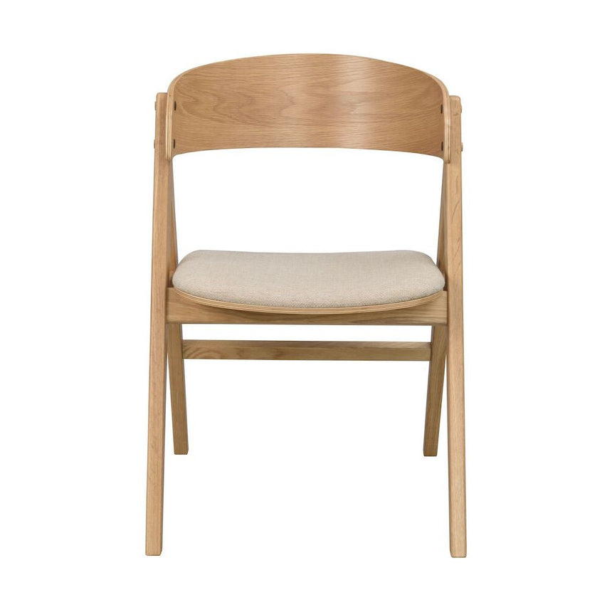 WATERTON Esszimmerstuhl Eiche/Beige 55x61x80cm - ZEN ZONE