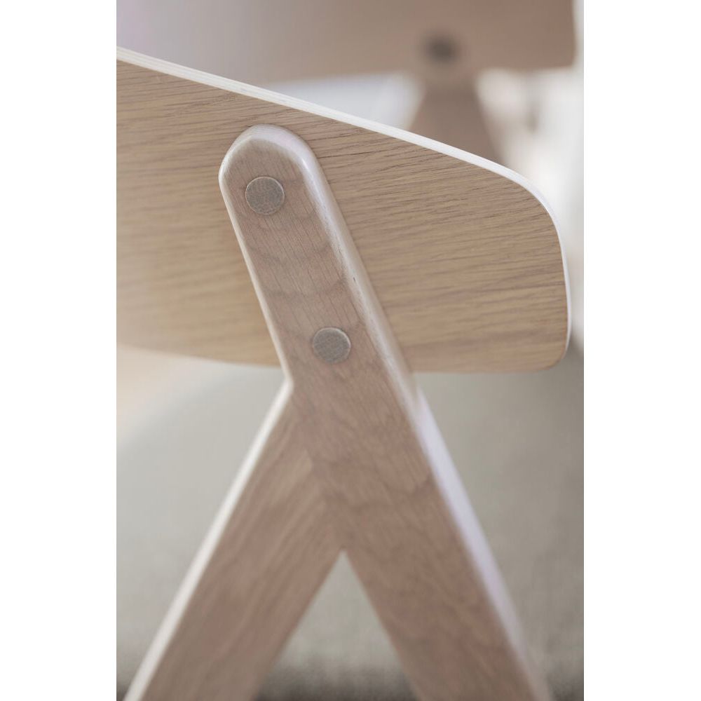 WATERTON Esszimmerstuhl Weiß pigmentiert/braun 55x61x80cm - ZEN ZONE