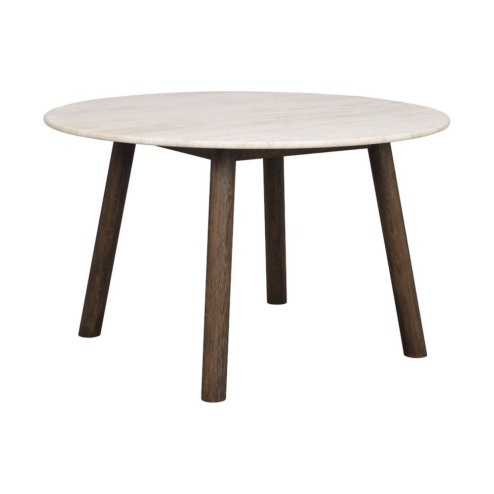 TARANSAY Esstisch Beige/braun 125x125x75cm - ZEN ZONE