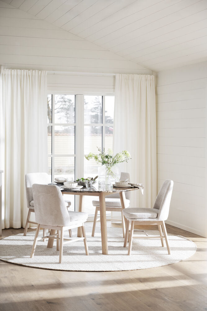 TARANSAY Esstisch Braun/weiß pigmentiert 125x125x75cm - ZEN ZONE