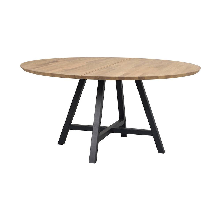 CARRADALE Esstisch Eiche/Schwarz A-Beine 150x150x75cm - ZEN ZONE
