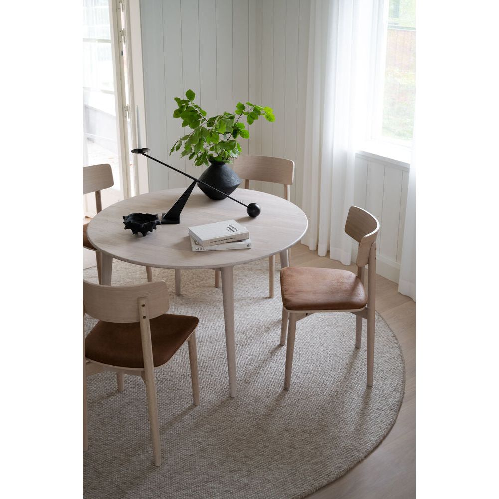 TYLER Esstisch Weiß pigmentiert 120x120x74cm - ZEN ZONE Furniture