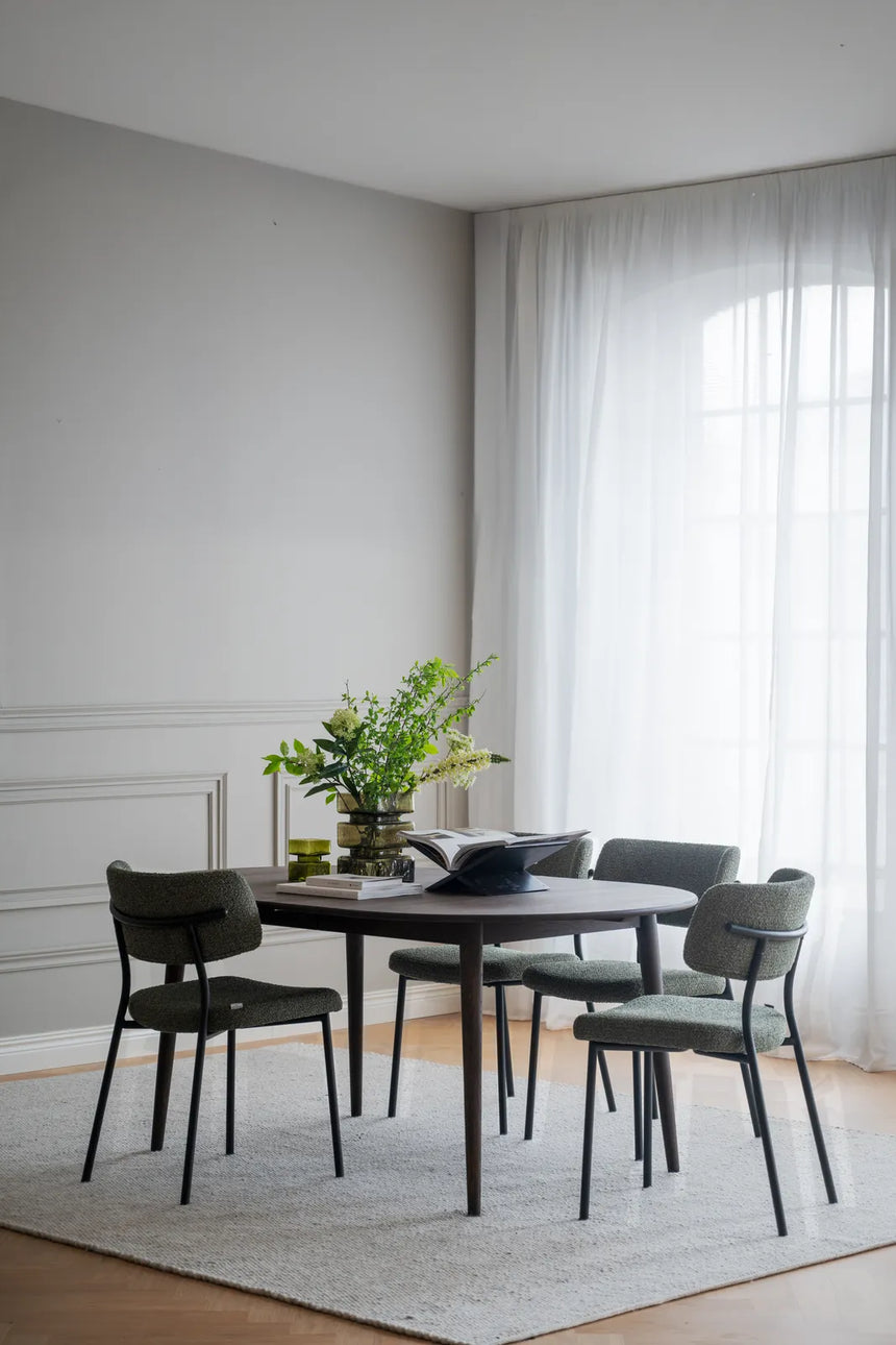 HERBSTER Essstuhl Grün/Schwarz 56x50x82cm - ZEN ZONE Furniture