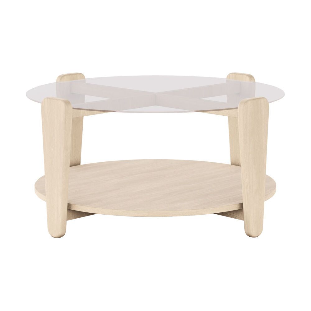 ARRAN Couchtisch Weiß pigmentiert 93x93x45cm - ZEN ZONE Furniture