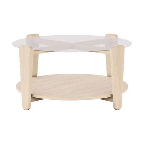 ARRAN Couchtisch Weiß pigmentiert 93x93x45cm - ZEN ZONE Furniture