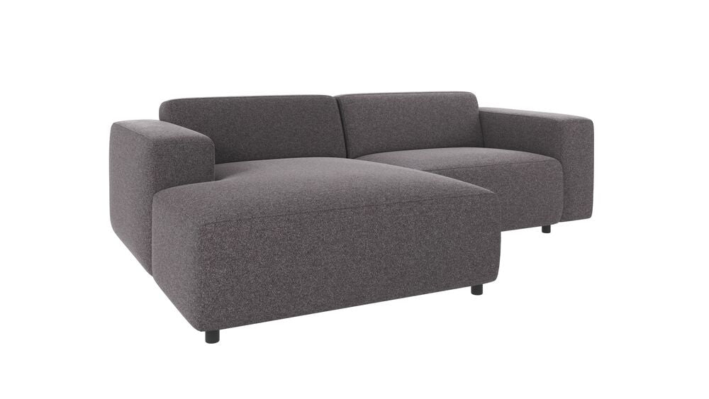 WILLARD 3-Sitzer-Sofa Links dunkelgrau 234x161x70cm - ZEN ZONE Furniture