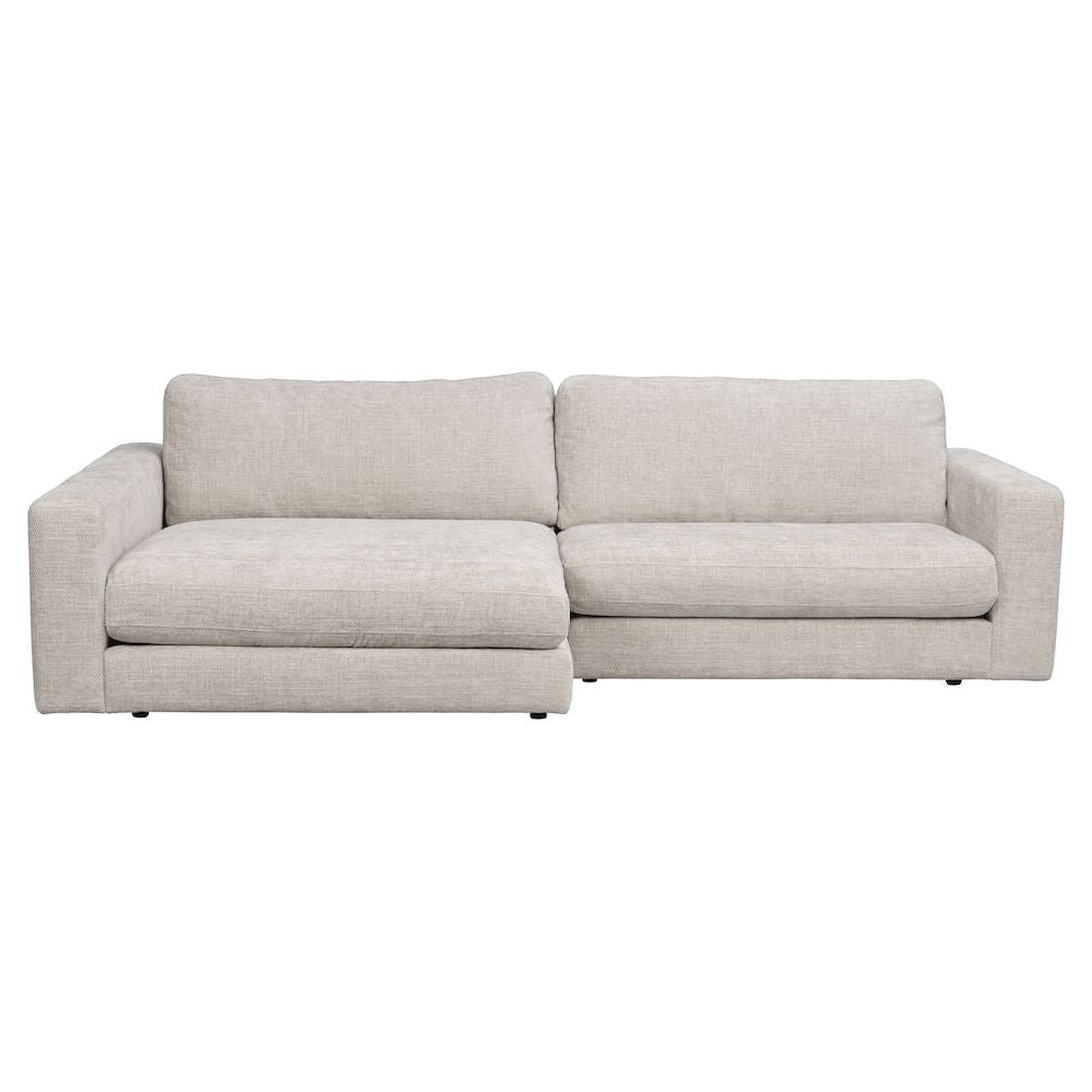 DUNCAN Modulares Sofa Chaise Longue Links Hellgrau 258x150x78cm - ZEN ZONE