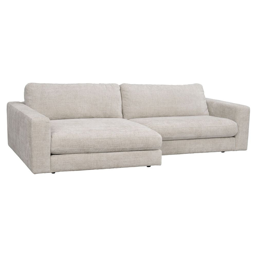 DUNCAN Modulares Sofa Chaise Longue Links Hellgrau 258x150x78cm - ZEN ZONE
