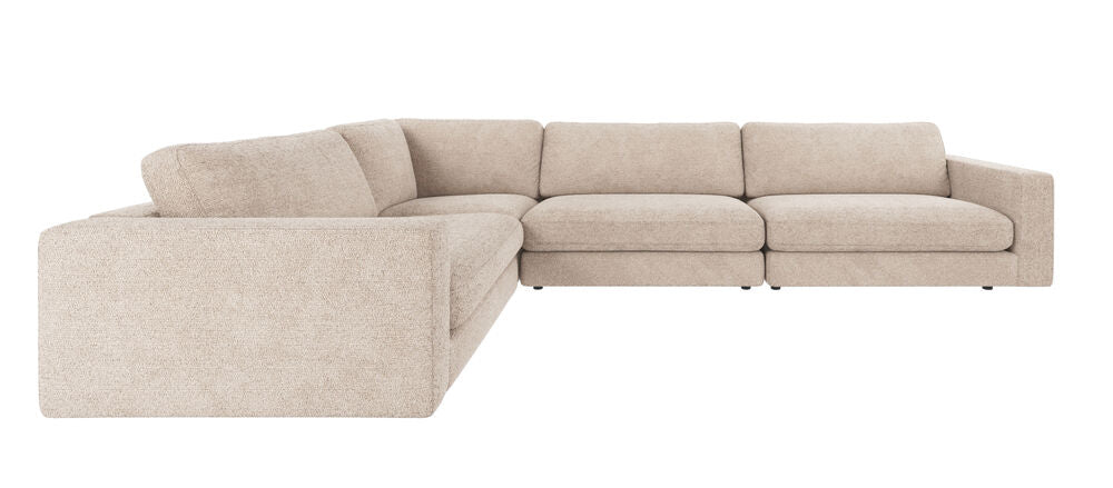 DUNCAN Ecksofa Hellgrau 345x233x78cm - ZEN ZONE Furniture