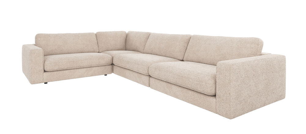 DUNCAN Ecksofa Hellgrau 345x233x78cm - ZEN ZONE Furniture