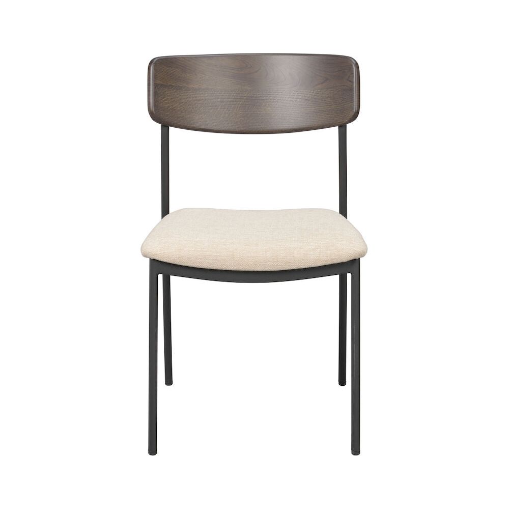 MAYMONT Esszimmerstuhl Braun/hellbeige/schwarz 50x53x83cm - ZEN ZONE