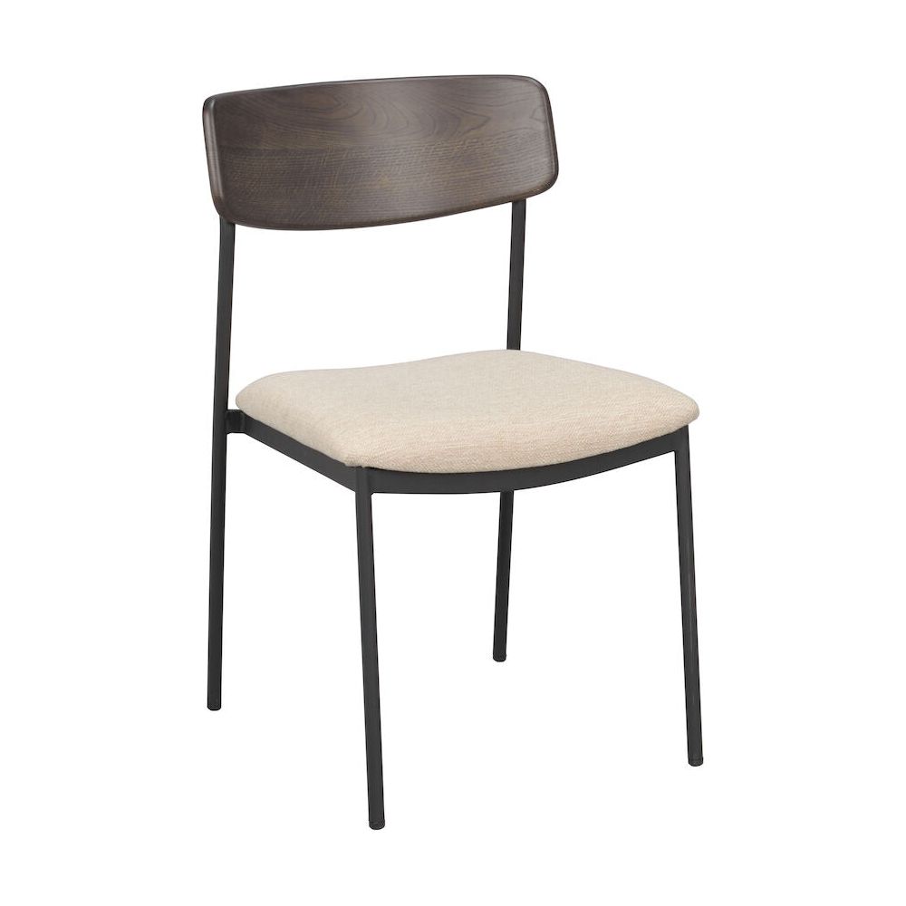 MAYMONT Esszimmerstuhl Braun/hellbeige/schwarz 50x53x83cm - ZEN ZONE