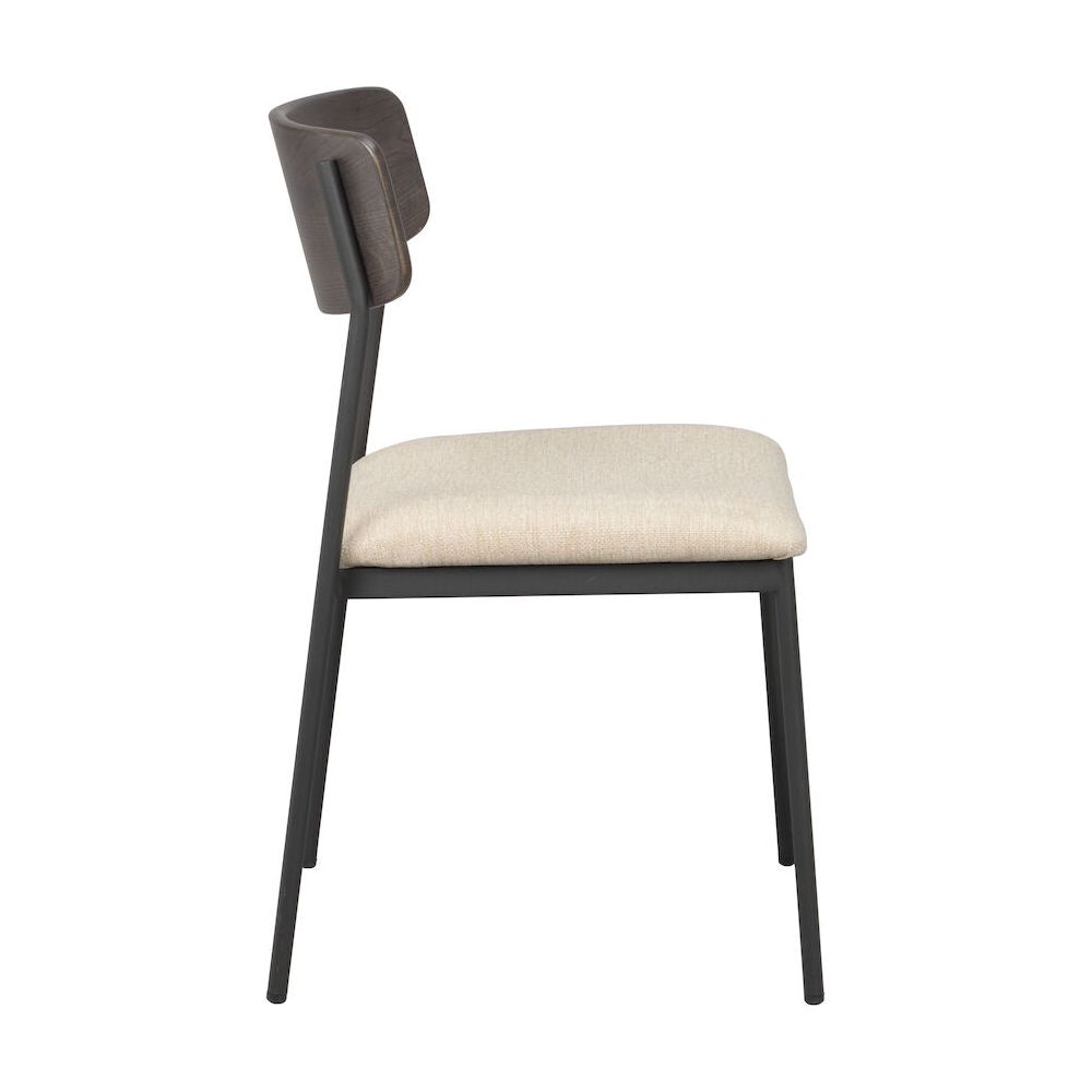 MAYMONT Esszimmerstuhl Braun/hellbeige/schwarz 50x53x83cm - ZEN ZONE