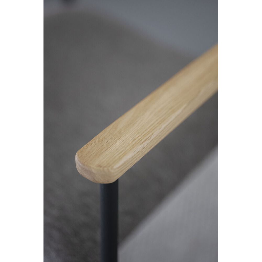 MAYMONT Esszimmerstuhl Eiche/dunkelbeige/schwarz 59x53x83cm - ZEN ZONE