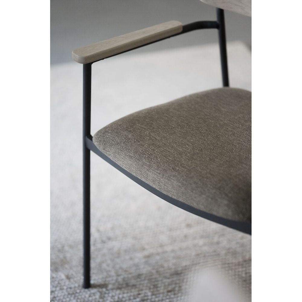 MAYMONT Esszimmerstuhl Weiß pigmentiert/dunkelbeige/schwarz 59x53x83cm - ZEN ZONE