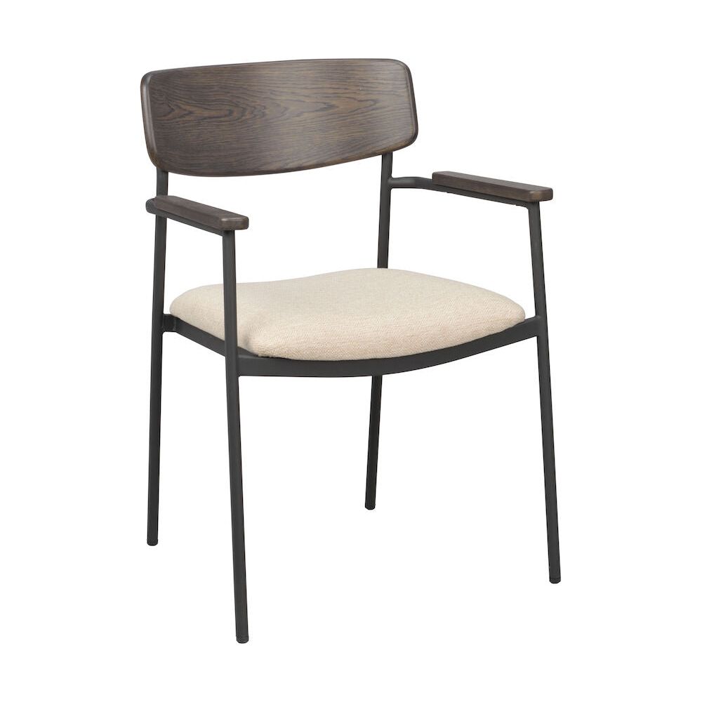 MAYMONT Esszimmerstuhl Braun/hellbeige/schwarz 59x53x83cm - ZEN ZONE