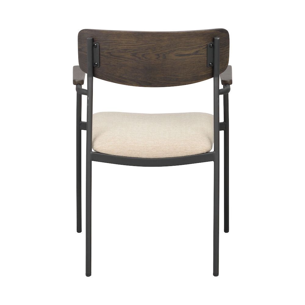 MAYMONT Esszimmerstuhl Braun/hellbeige/schwarz 59x53x83cm - ZEN ZONE