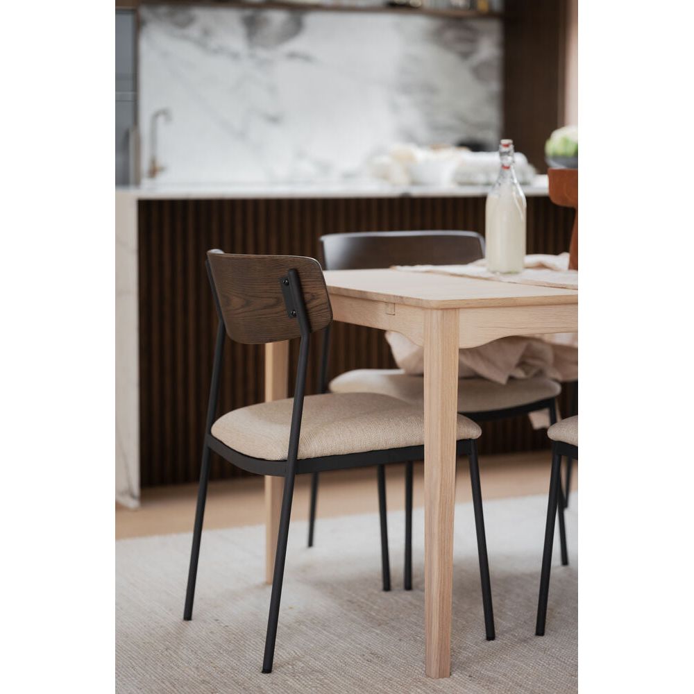 MARKHAM Esstisch Weiß gefärbt 140x90x75cm - ZEN ZONE Furniture