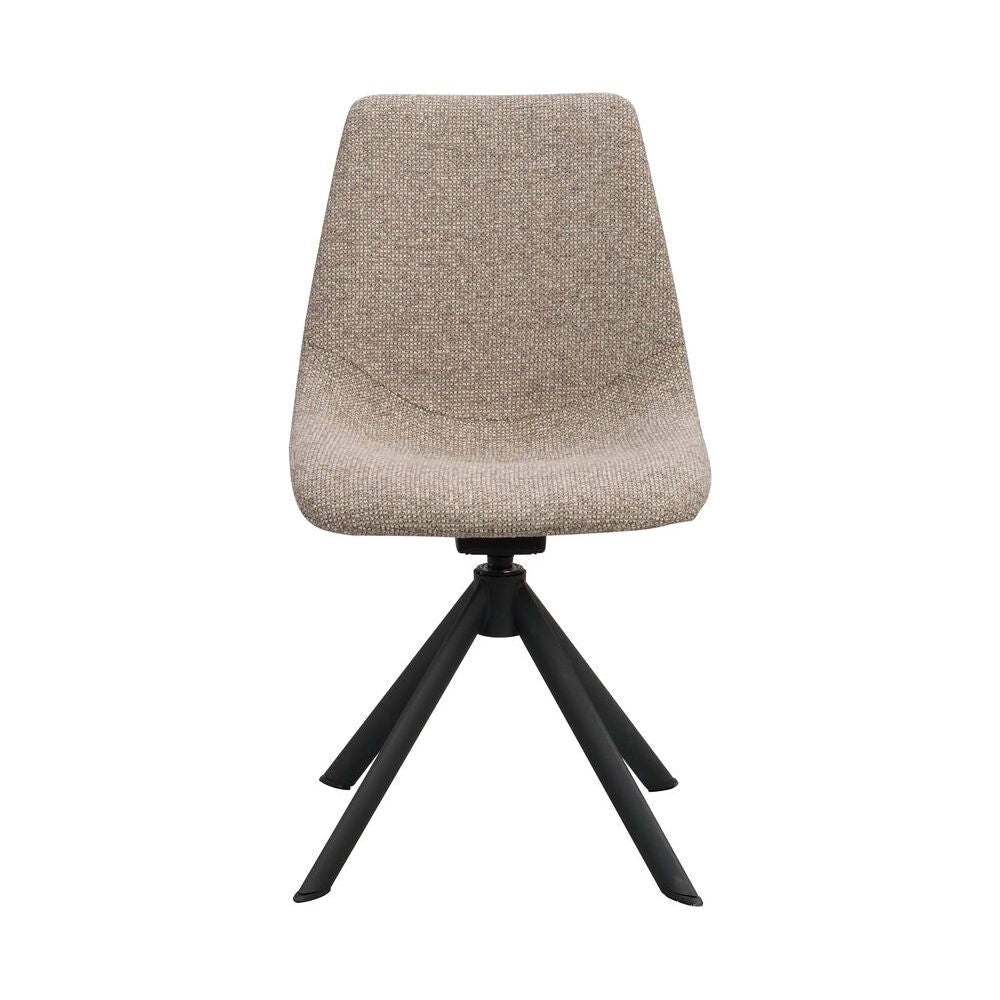 DUNMORE Essstuhl Dunkelbeige/schwarz 46x60x82cm - ZEN ZONE Furniture