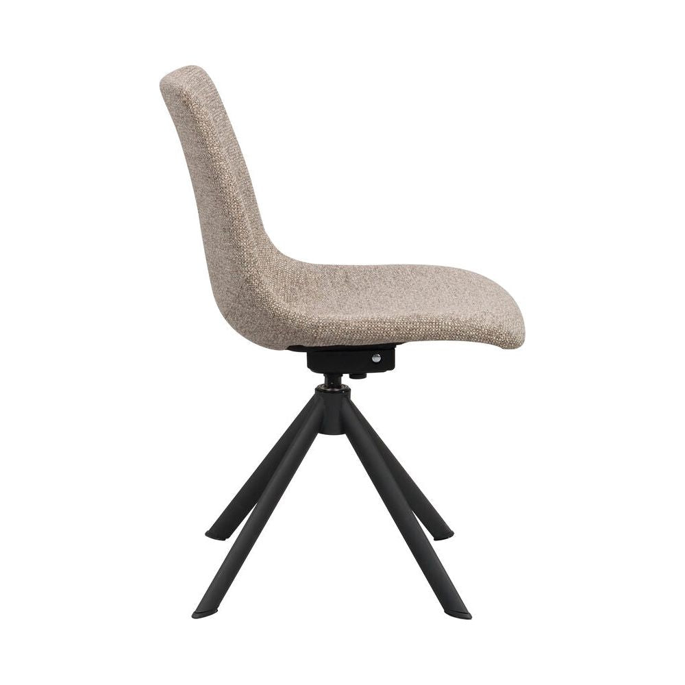 DUNMORE Essstuhl Dunkelbeige/schwarz 46x60x82cm - ZEN ZONE Furniture