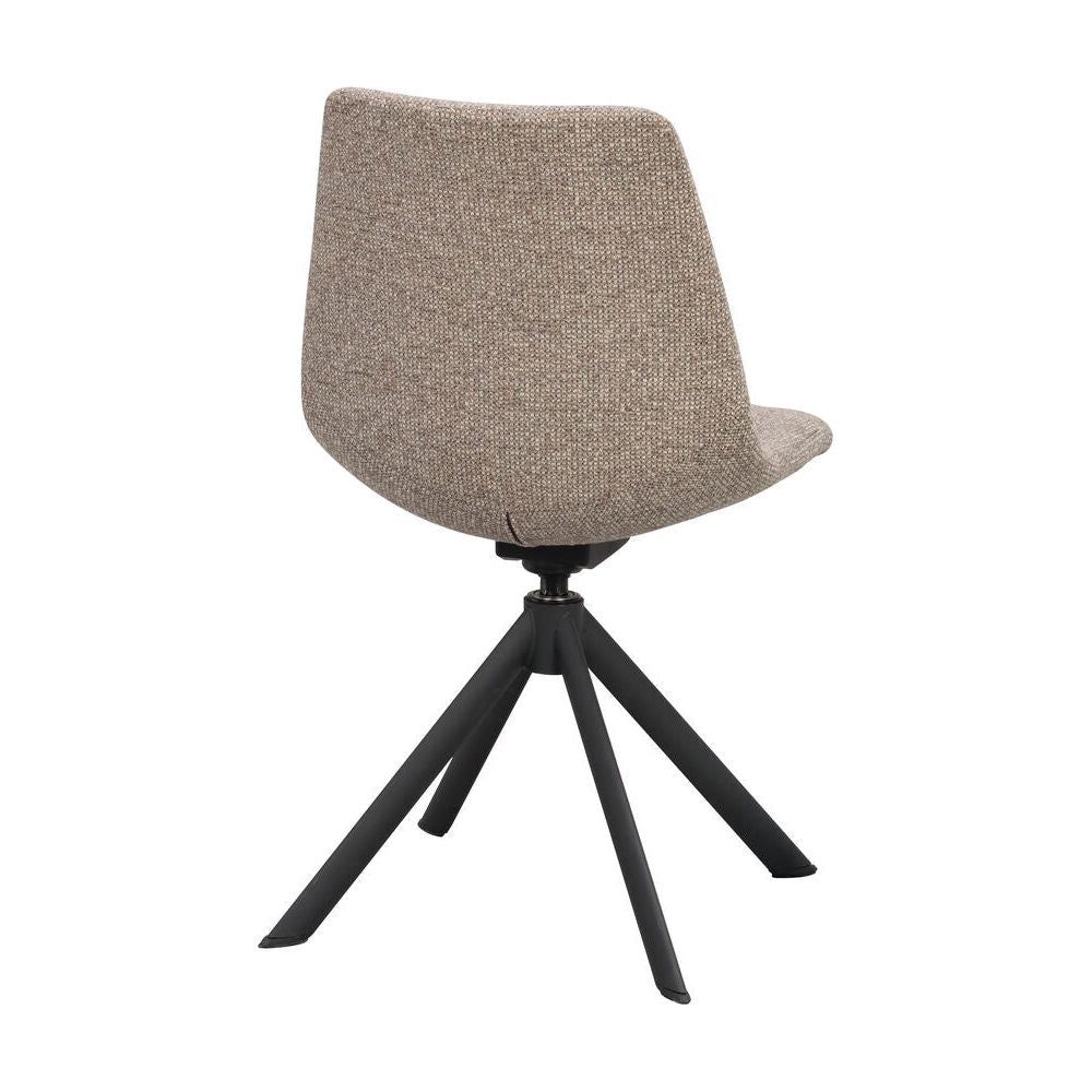 DUNMORE Essstuhl Dunkelbeige/schwarz 46x60x82cm - ZEN ZONE Furniture