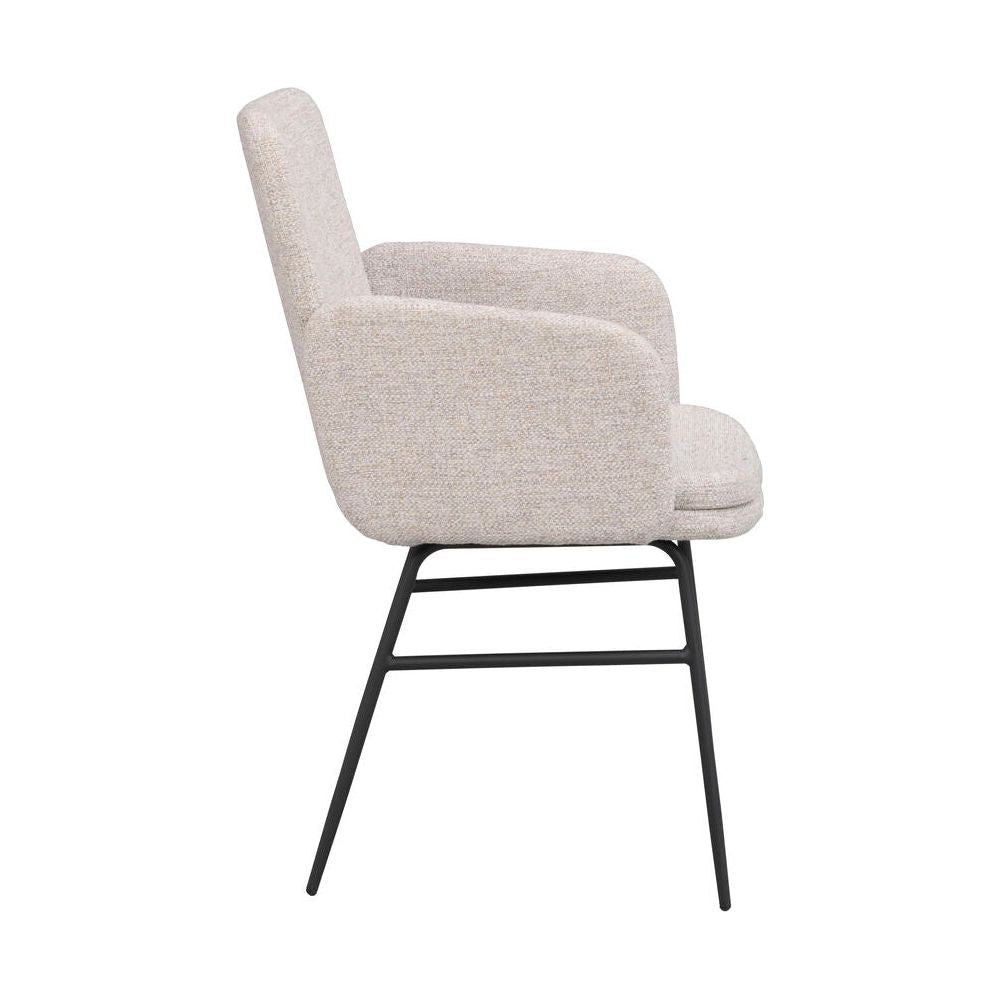 CONKLIN Essstuhl Hellbeige/Schwarz 54x61x87cm - ZEN ZONE Furniture