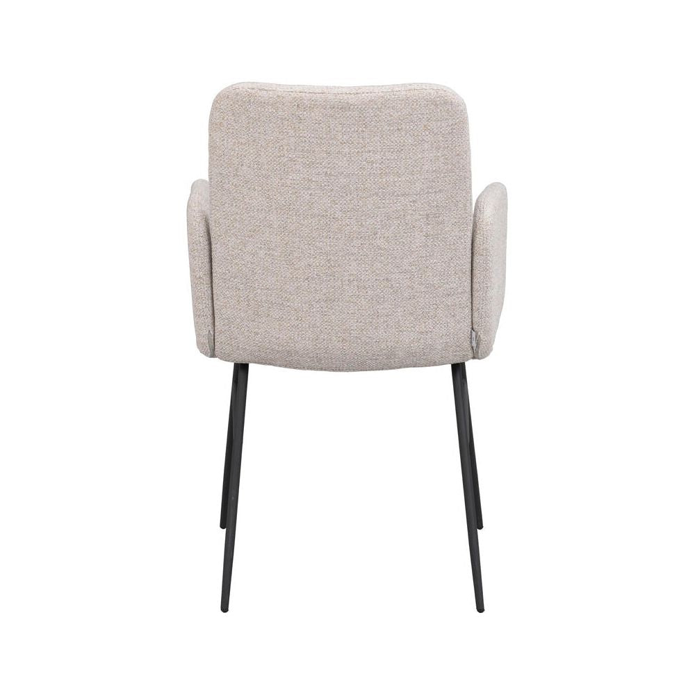 CONKLIN Essstuhl Hellbeige/Schwarz 54x61x87cm - ZEN ZONE Furniture