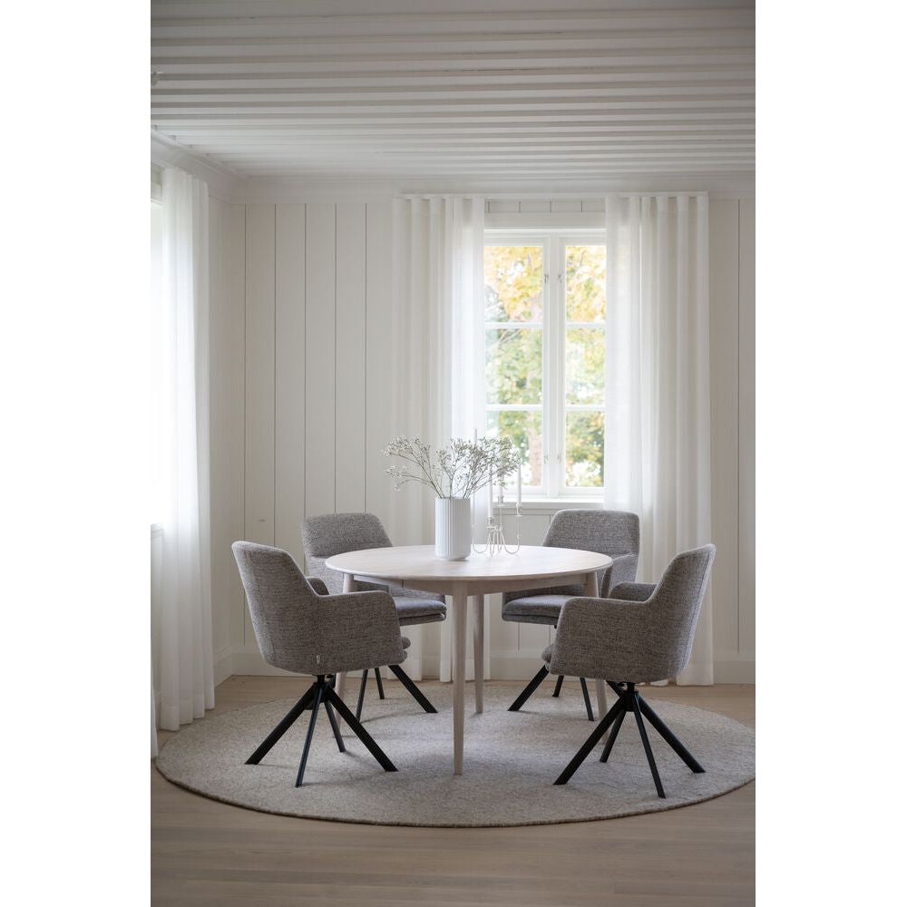 TYLER Esstisch Weiß pigmentiert 120x120x74cm - ZEN ZONE Furniture